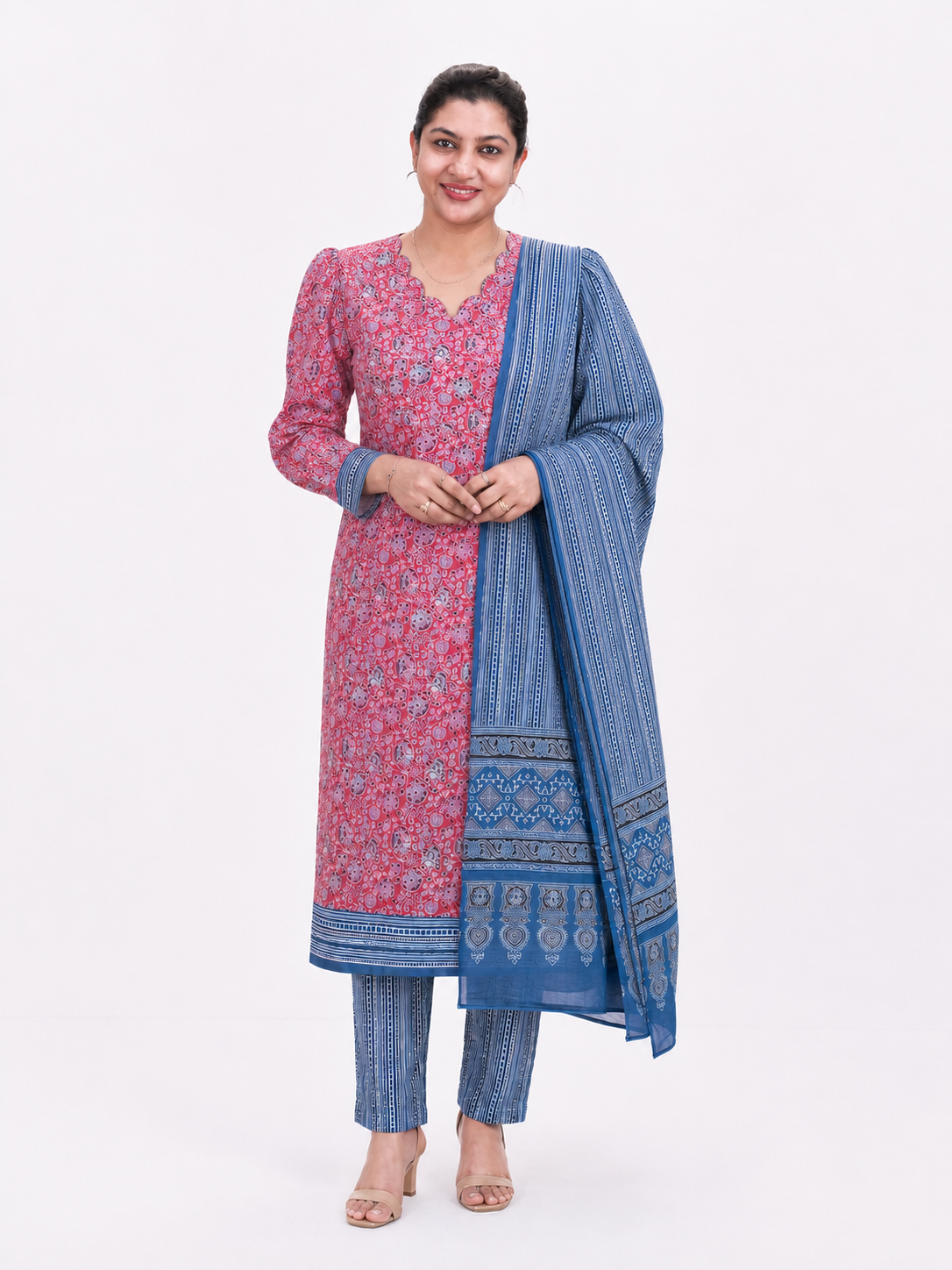 Ajrakh Printed Soft Cotton Salwar Set | MF164