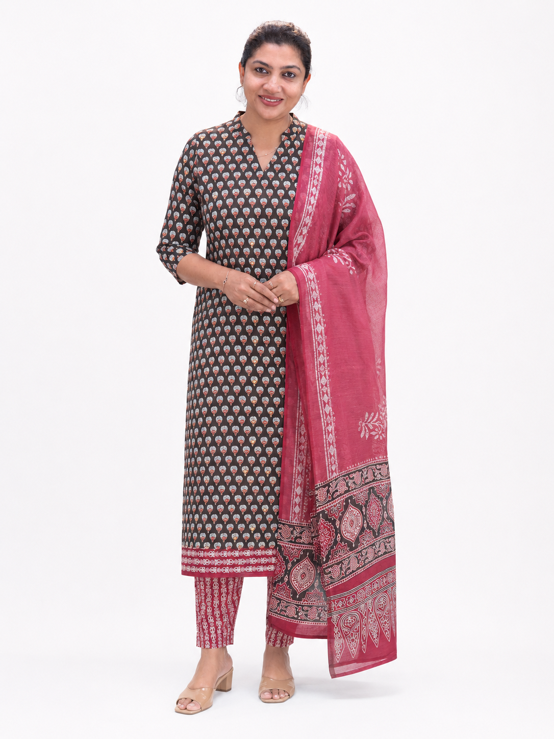 Ajrakh Printed Soft Cotton Salwar Set | MF181