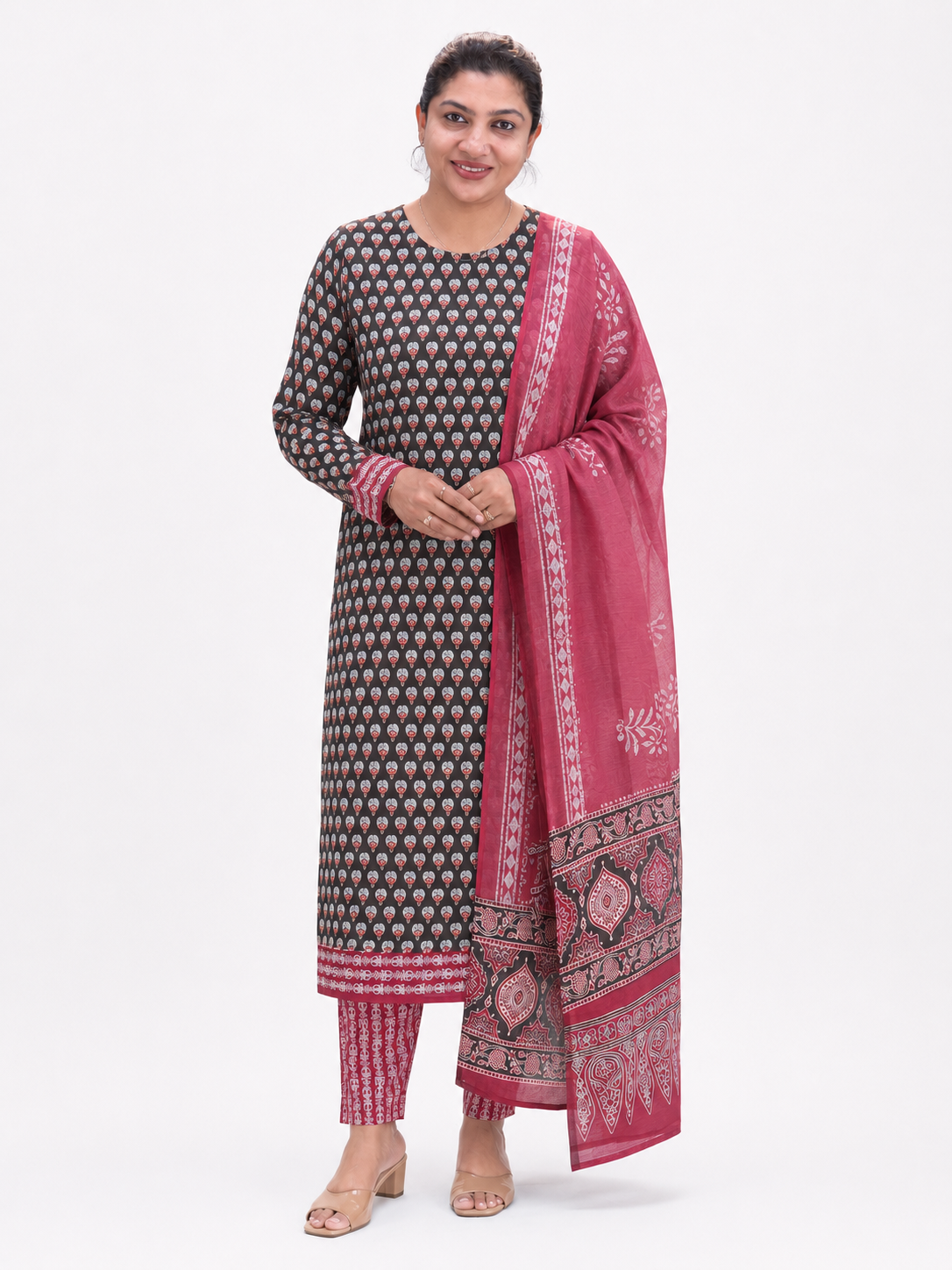 Ajrakh Printed Soft Cotton Salwar Set | MF181