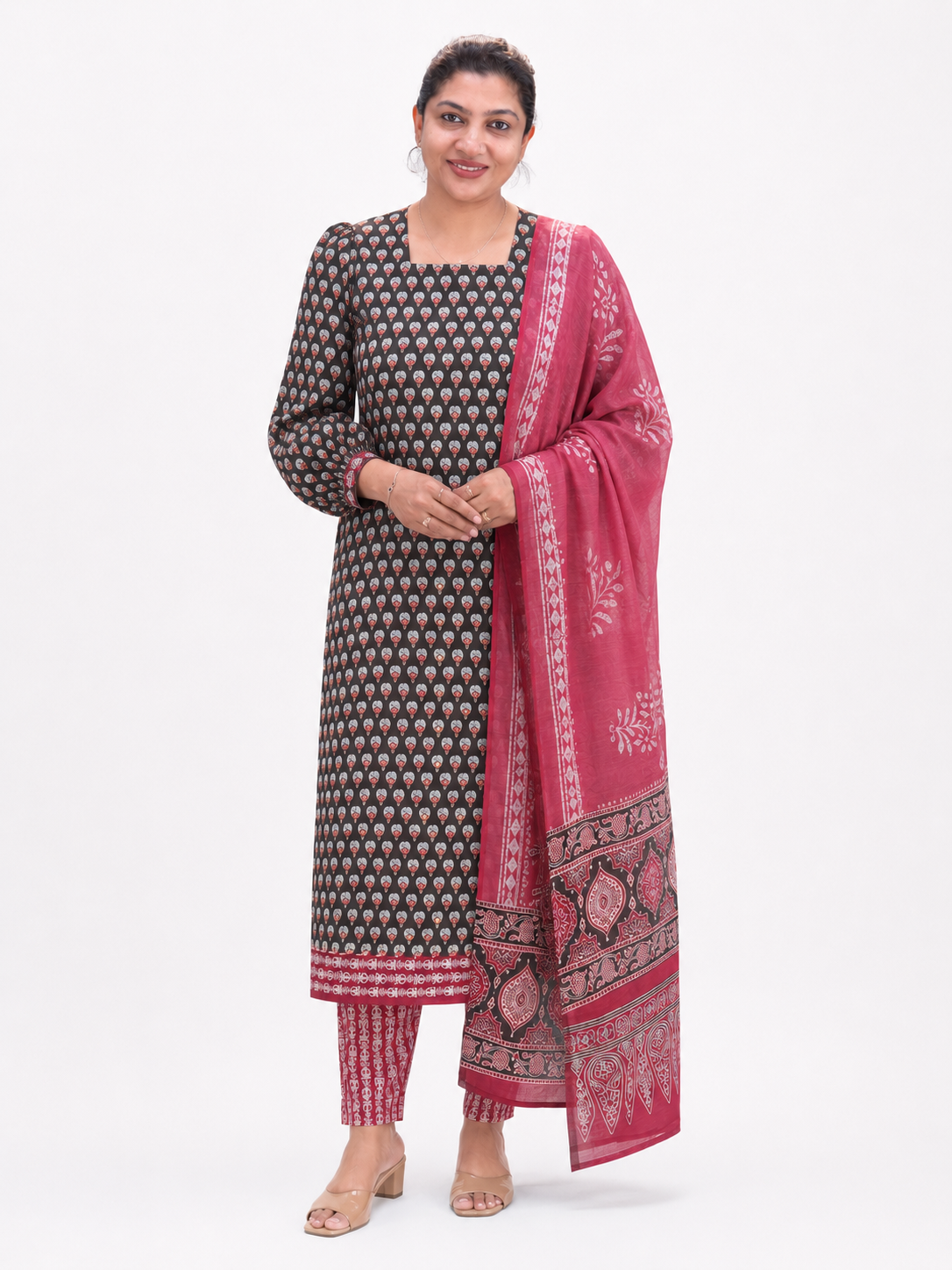 Ajrakh Printed Soft Cotton Salwar Set | MF181