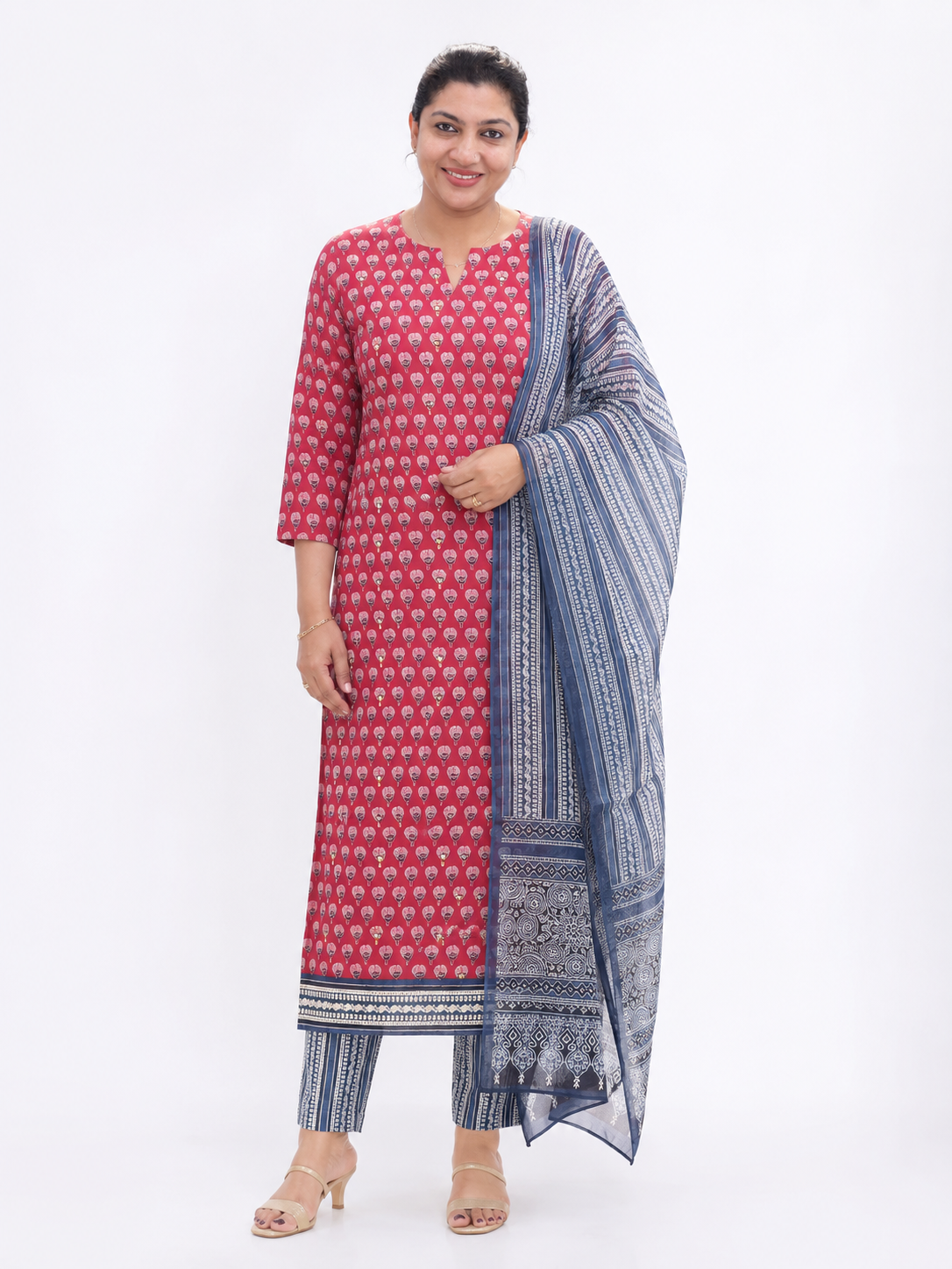 Ajrakh Printed Soft Cotton Salwar Set | MF178