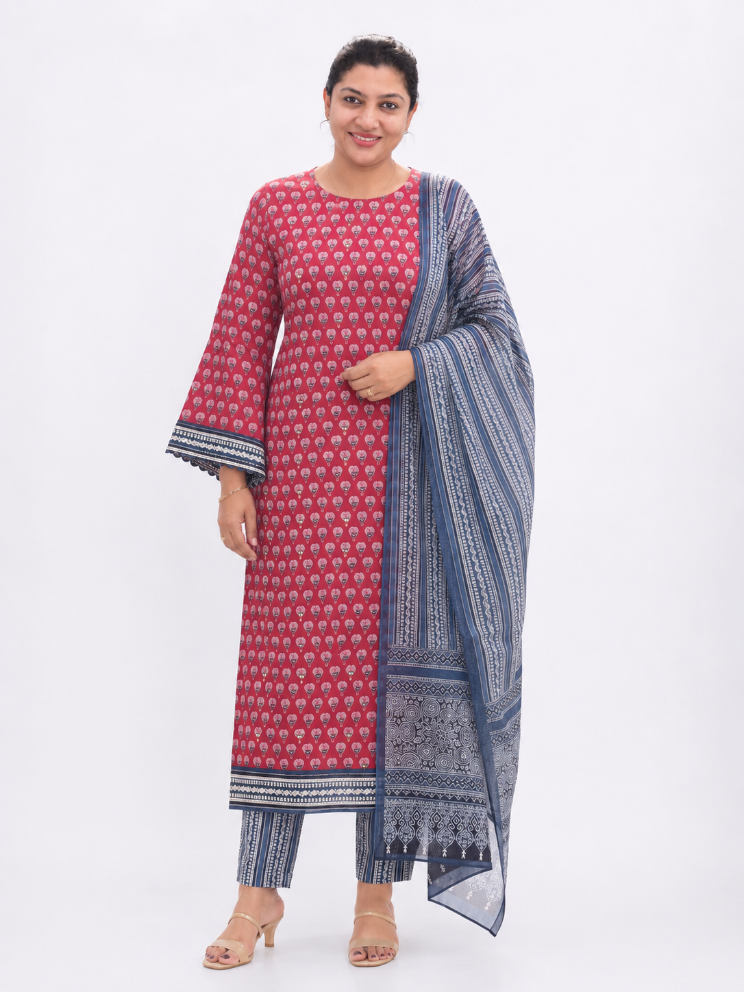 Ajrakh Printed Soft Cotton Salwar Set | MF178