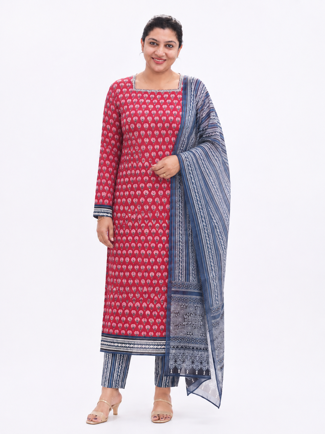 Ajrakh Printed Soft Cotton Salwar Set | MF178