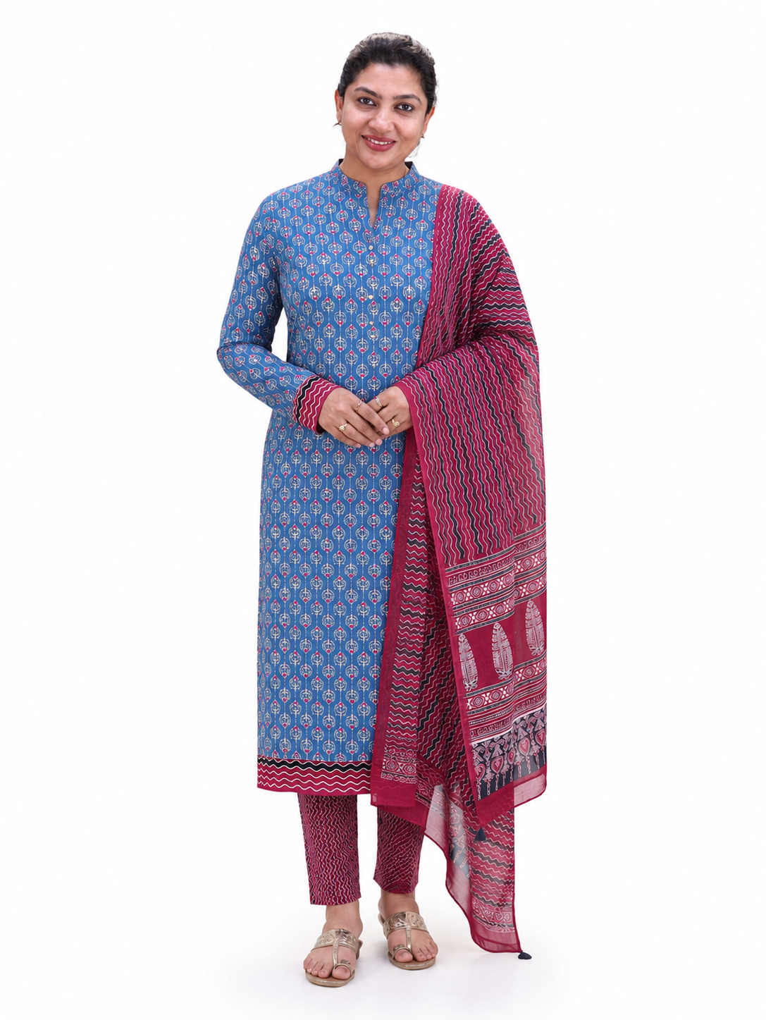 Ajrakh Printed Soft Cotton Salwar Set | MF177