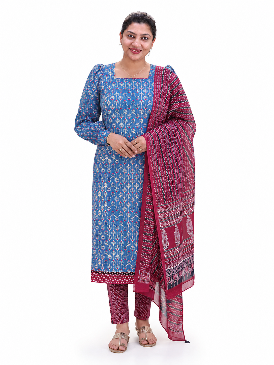 Ajrakh Printed Soft Cotton Salwar Set | MF177