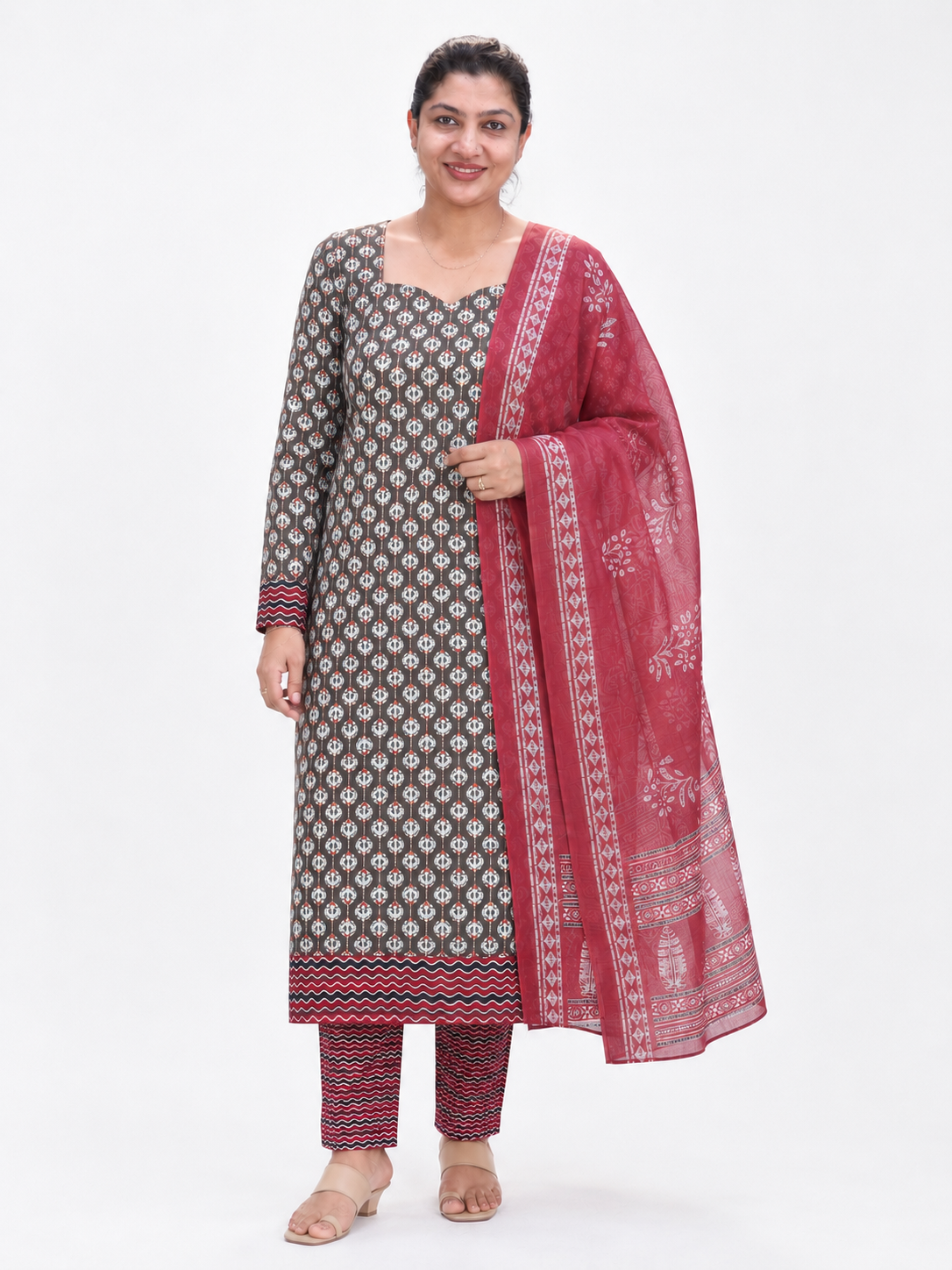 Ajrakh Printed Soft Cotton Salwar Set | MF176