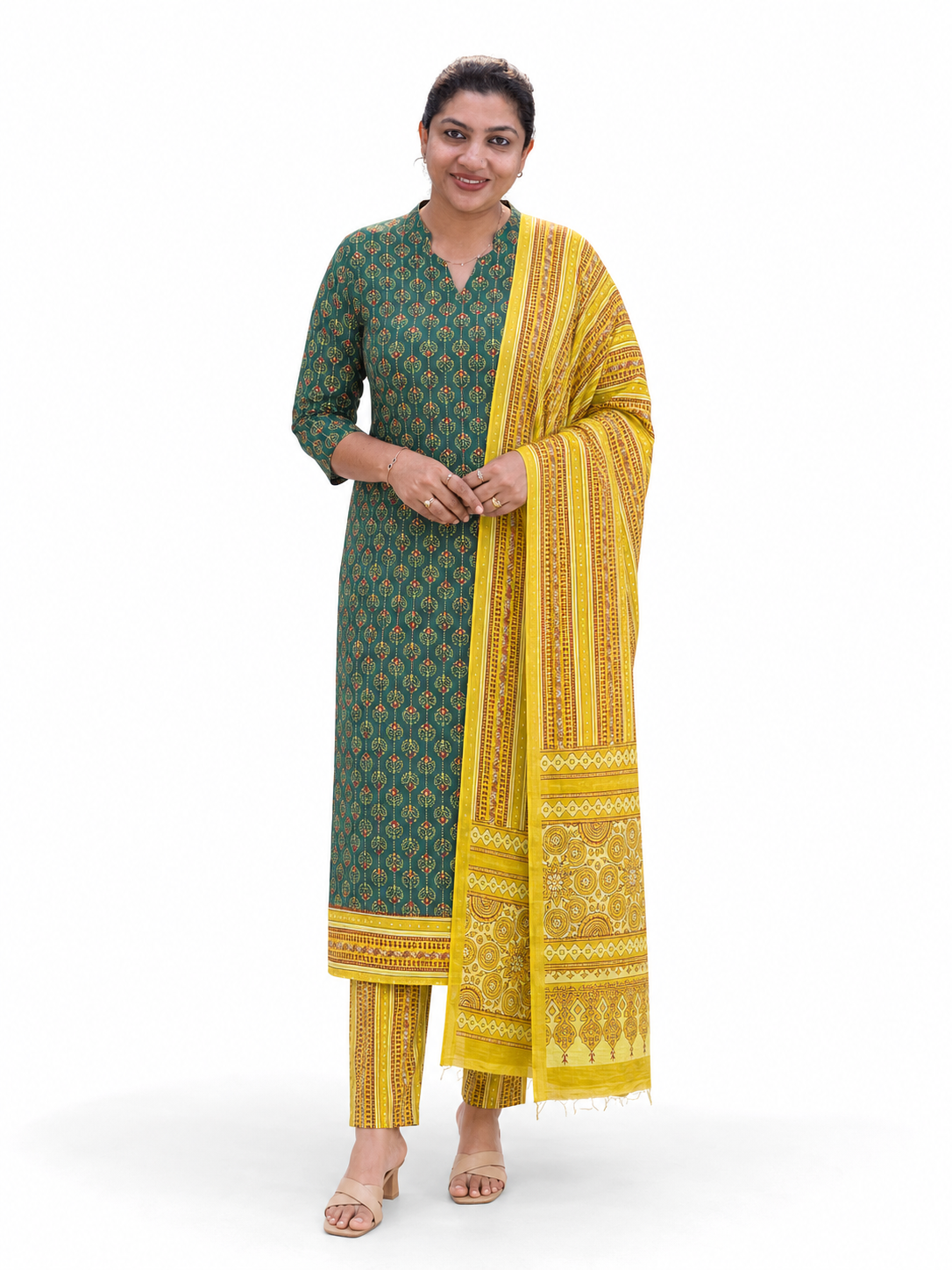 Ajrakh Printed Soft Cotton Salwar Set | MF174