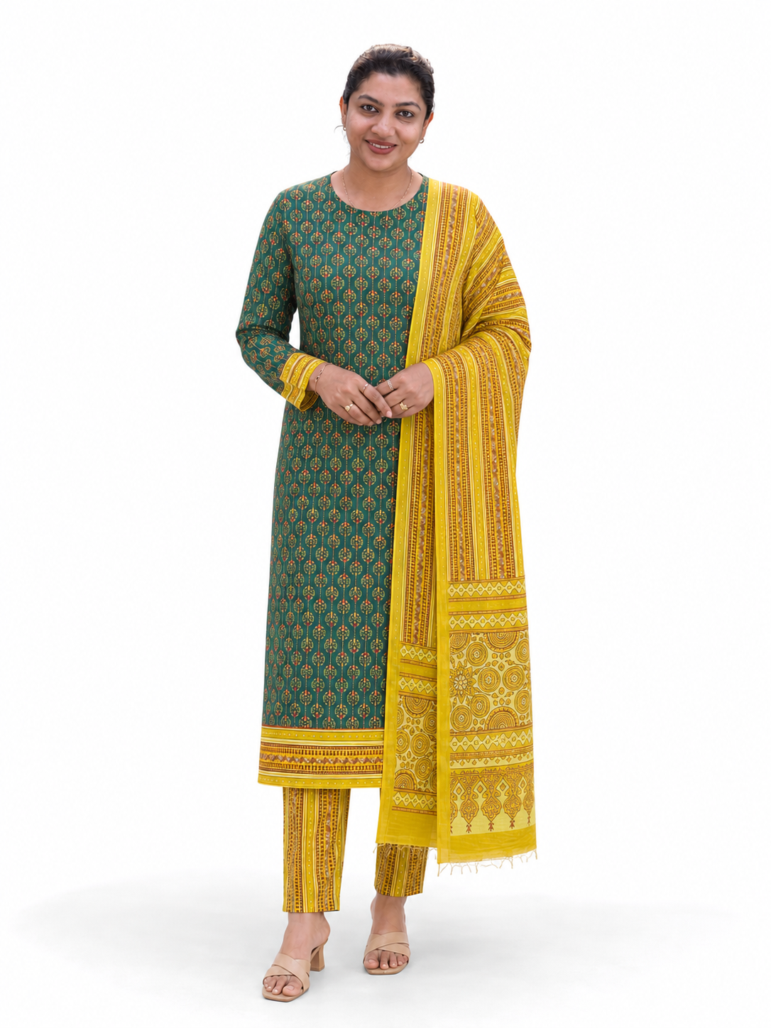 Ajrakh Printed Soft Cotton Salwar Set | MF174