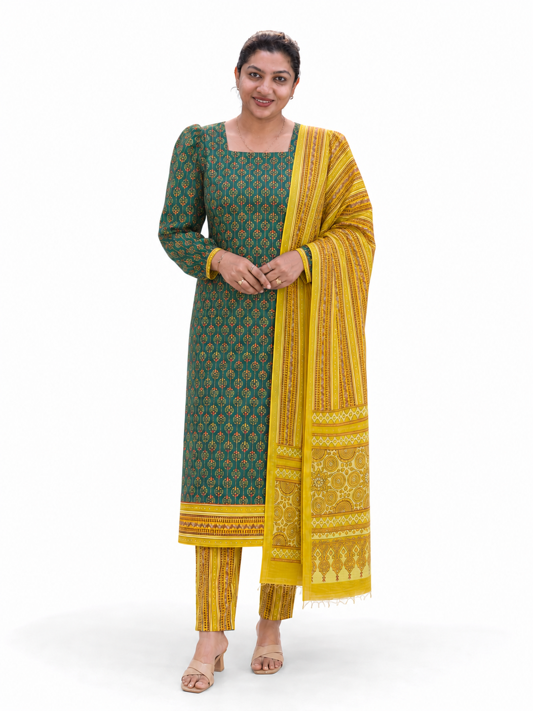 Ajrakh Printed Soft Cotton Salwar Set | MF174