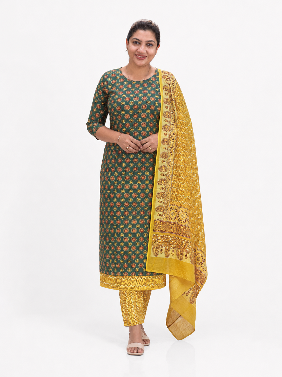 Ajrakh Printed Soft Cotton Salwar Set | MF173