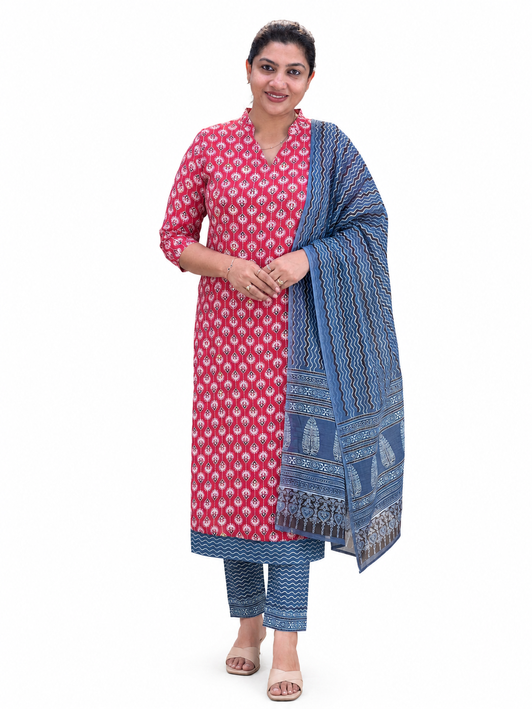 Ajrakh Printed Soft Cotton Salwar Set | MF175