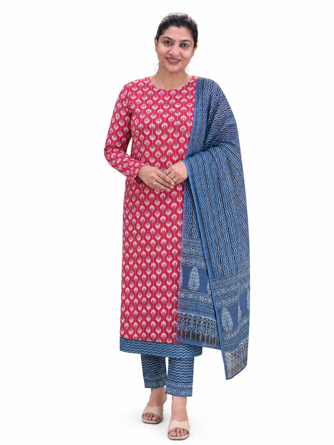 Ajrakh Printed Soft Cotton Salwar Set | MF175