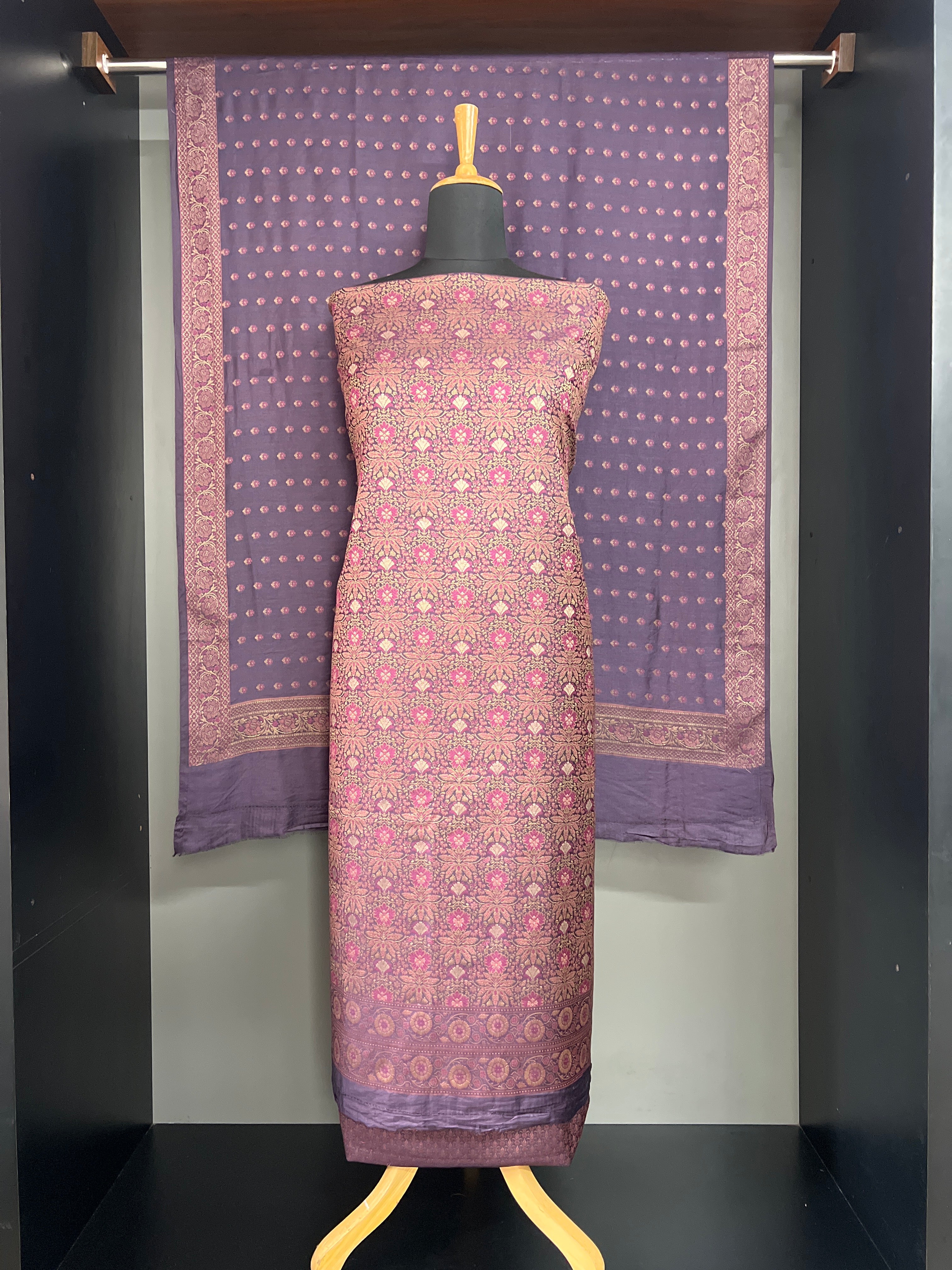 Banarasi Brocade Semi Kathan Salwar Set  | ZSS488