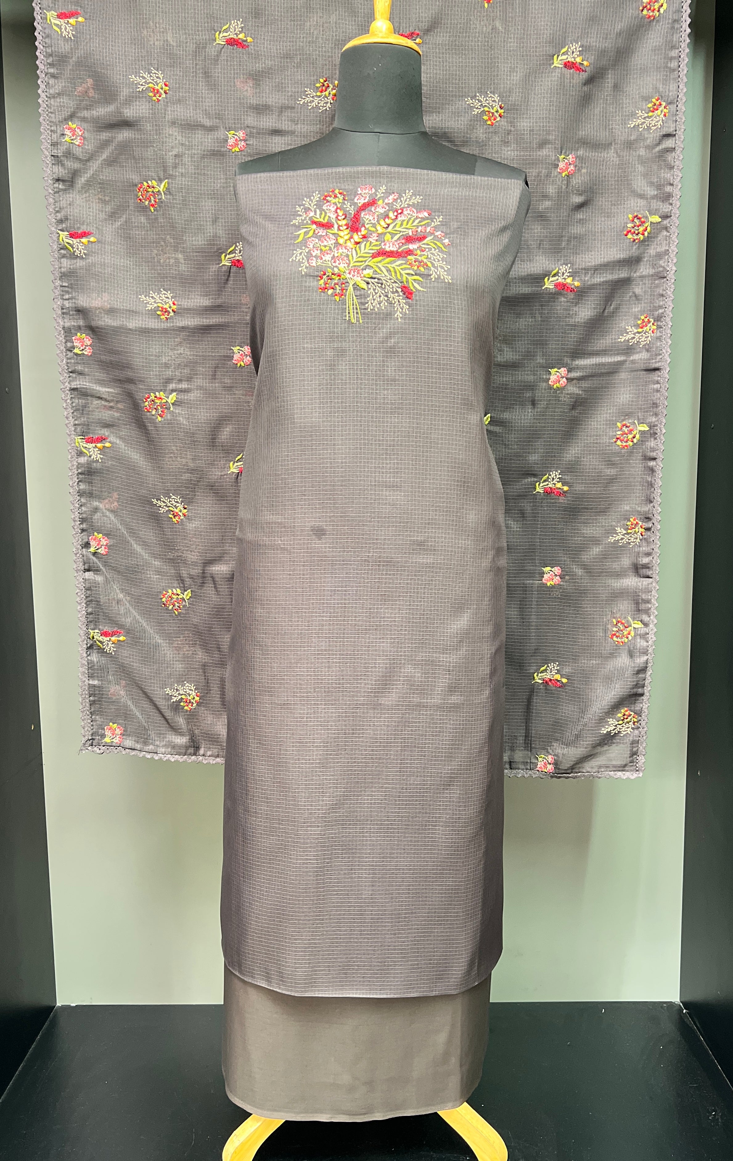 Yoke Embroidery Pattern Kota Salwar Set | BLD1003
