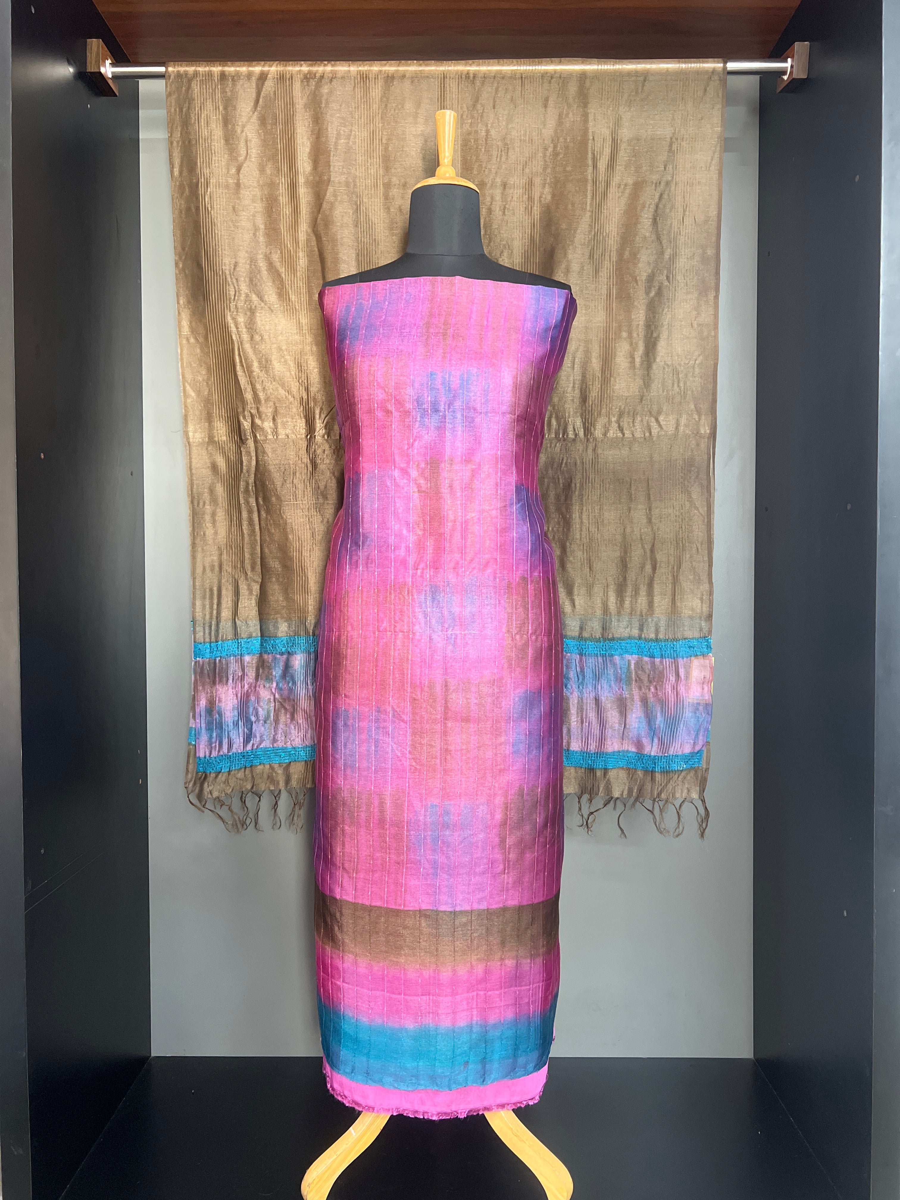 Tie & Dye Tussar Salwar Set | HS1465