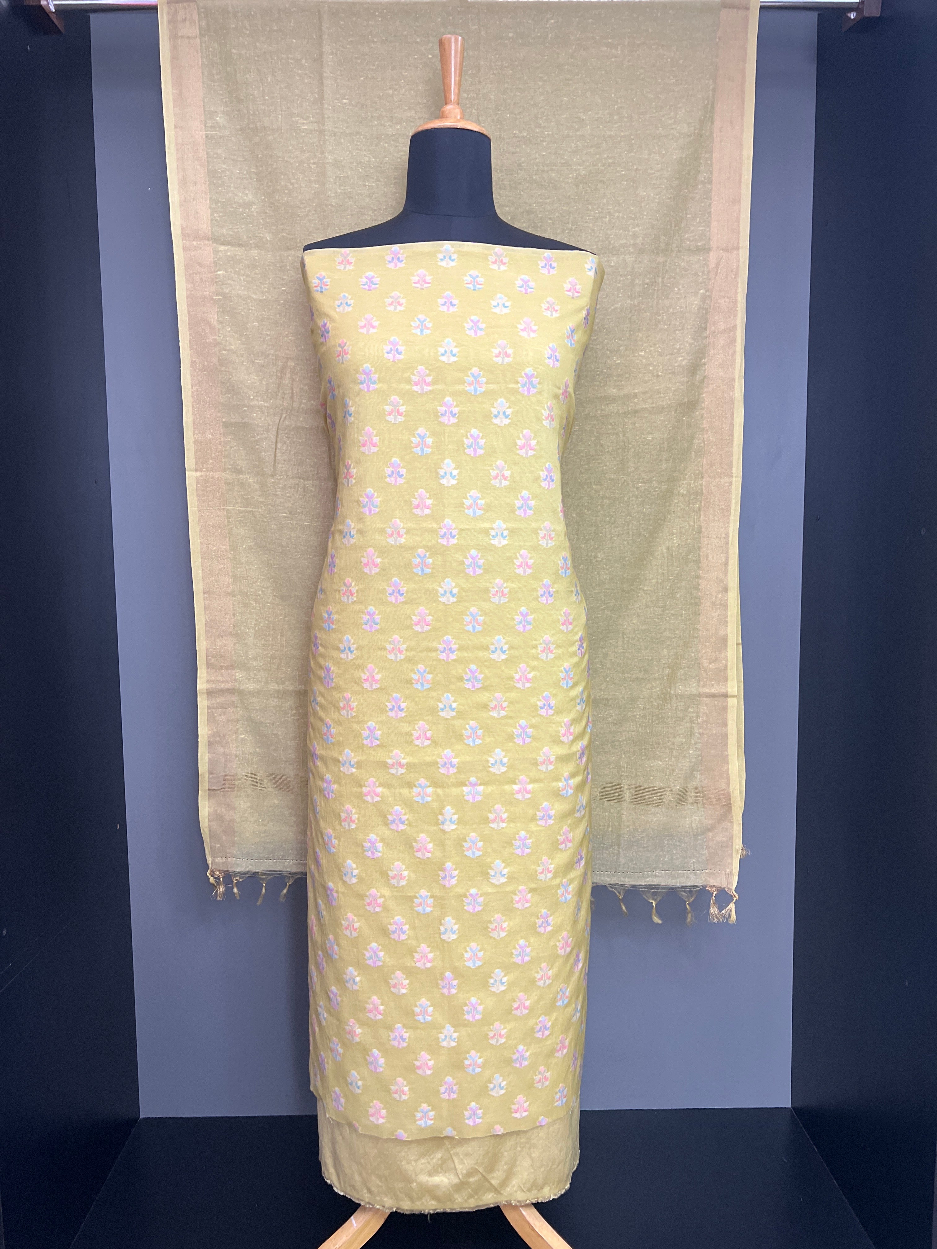 Jamdani Weaving Pattern Chnaderi Salwar Set | ACF148