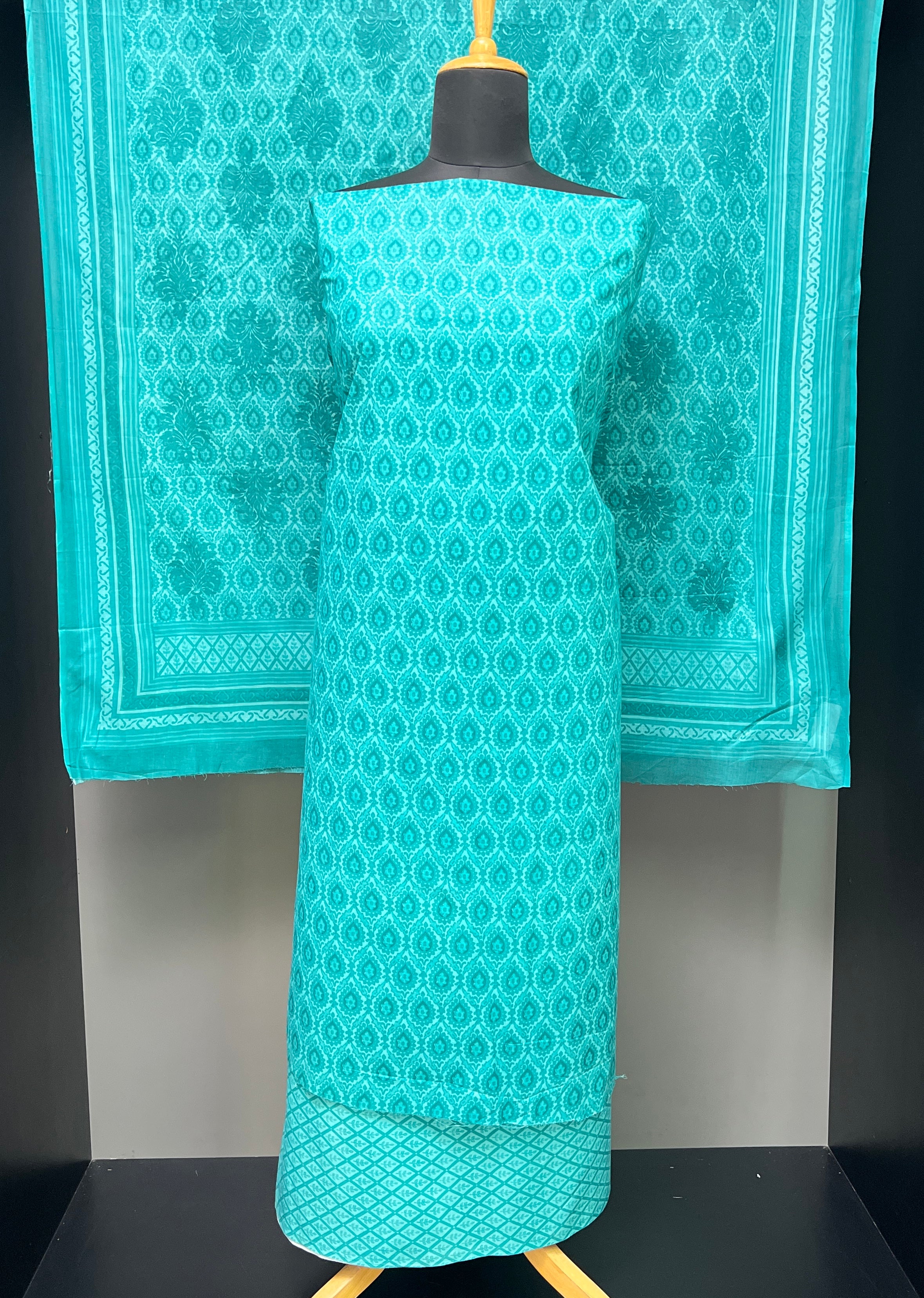 Traditional Screen Printed Cotton Salwar Set | DE170