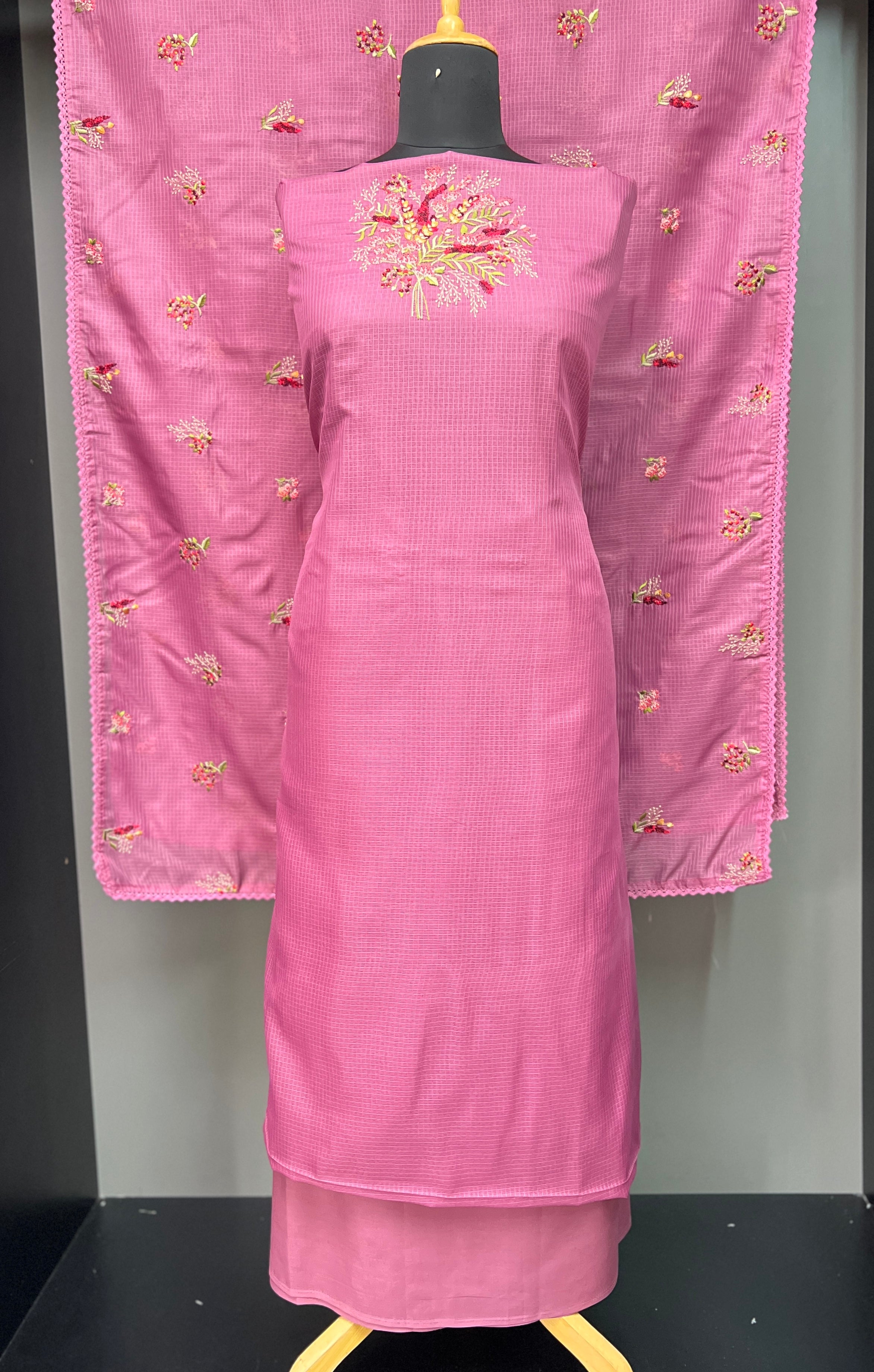 Yoke Embroidery Pattern Kota Salwar Set | BLD1004