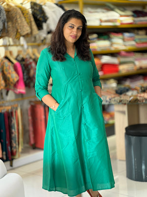 A-Line  PV Material Stitched Kurta | DN630