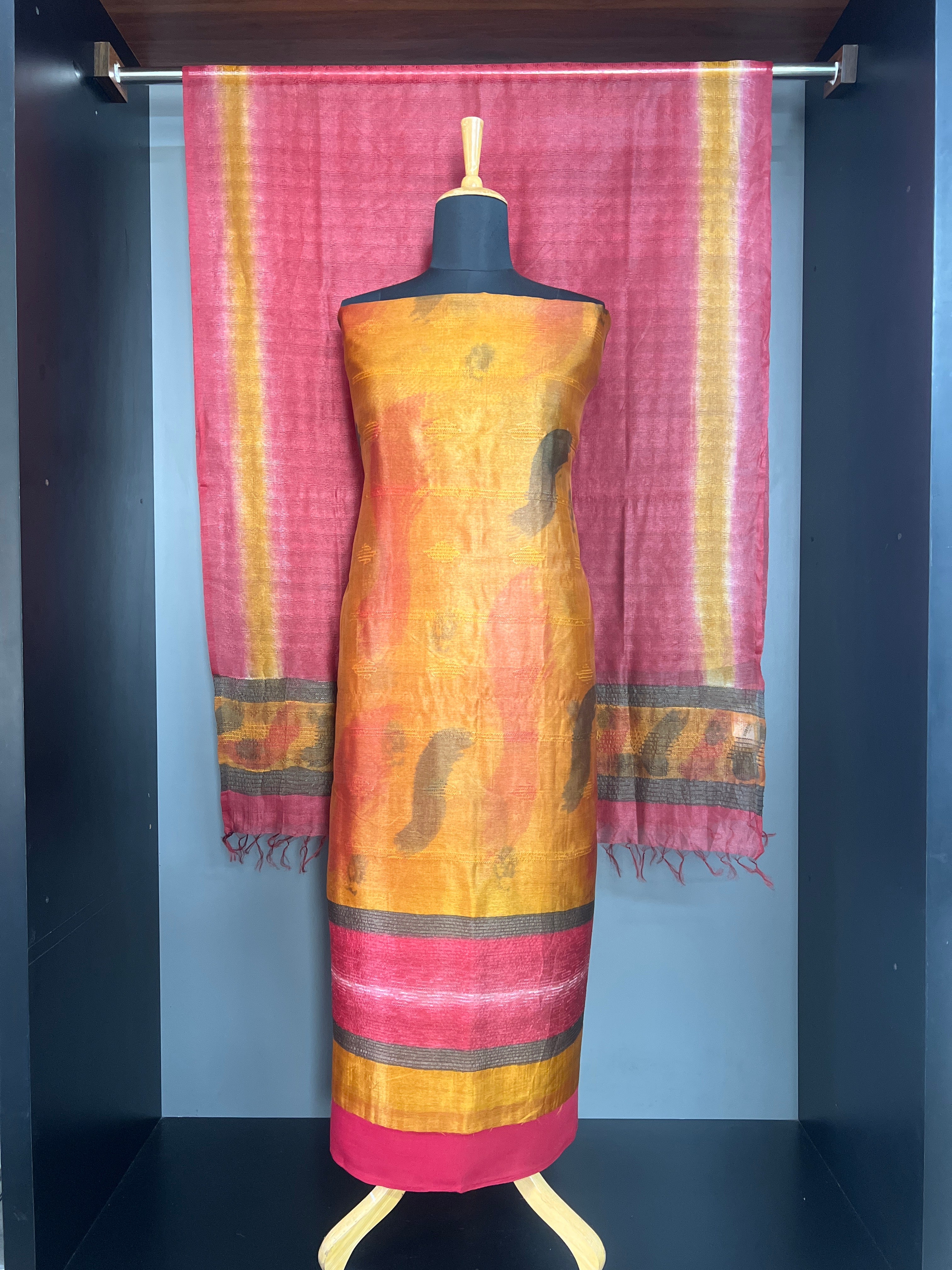 Tie & Dye Tussar Salwar Set | HS1469