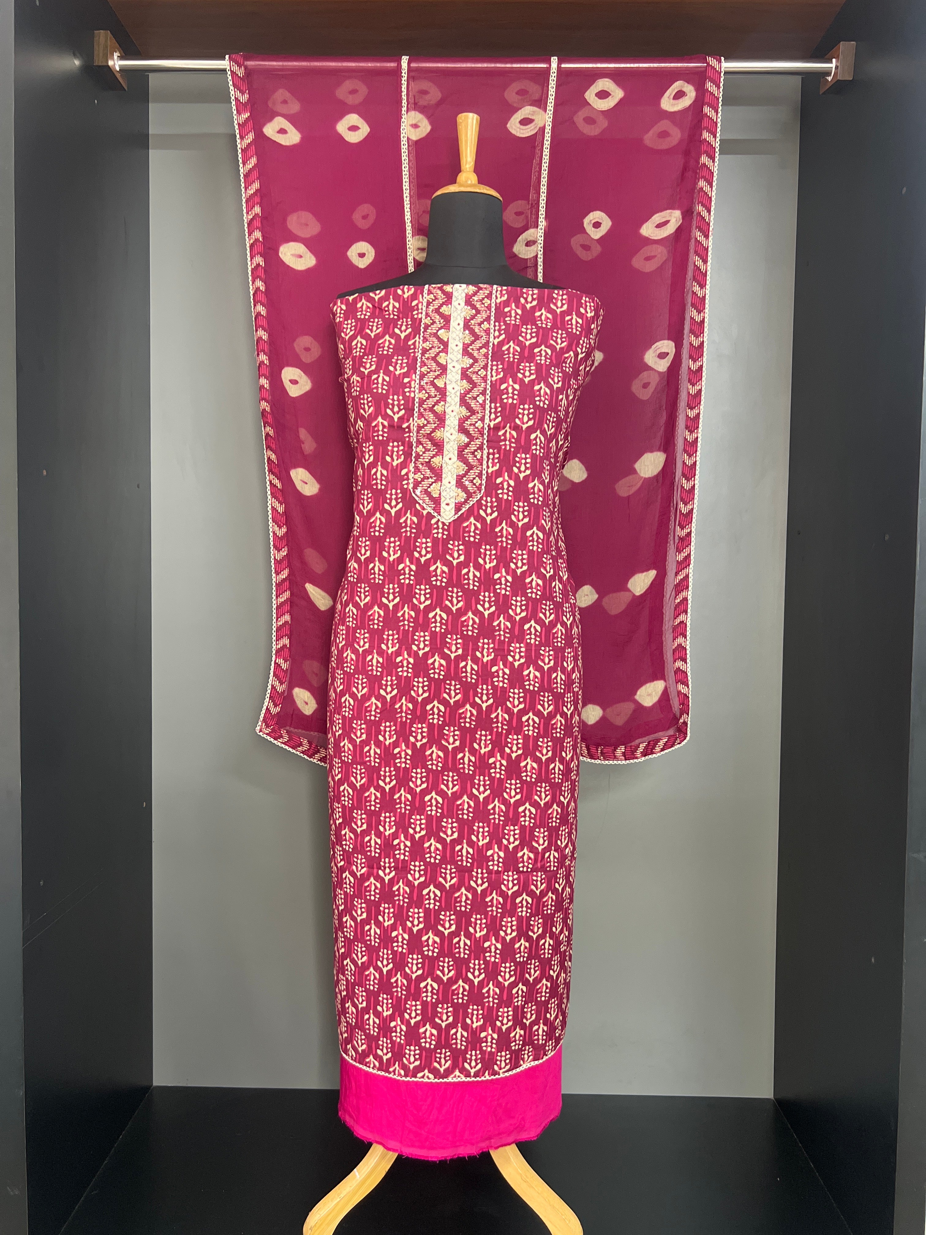 Floral Printed Pattern Cotton Salwar Set | ACF102