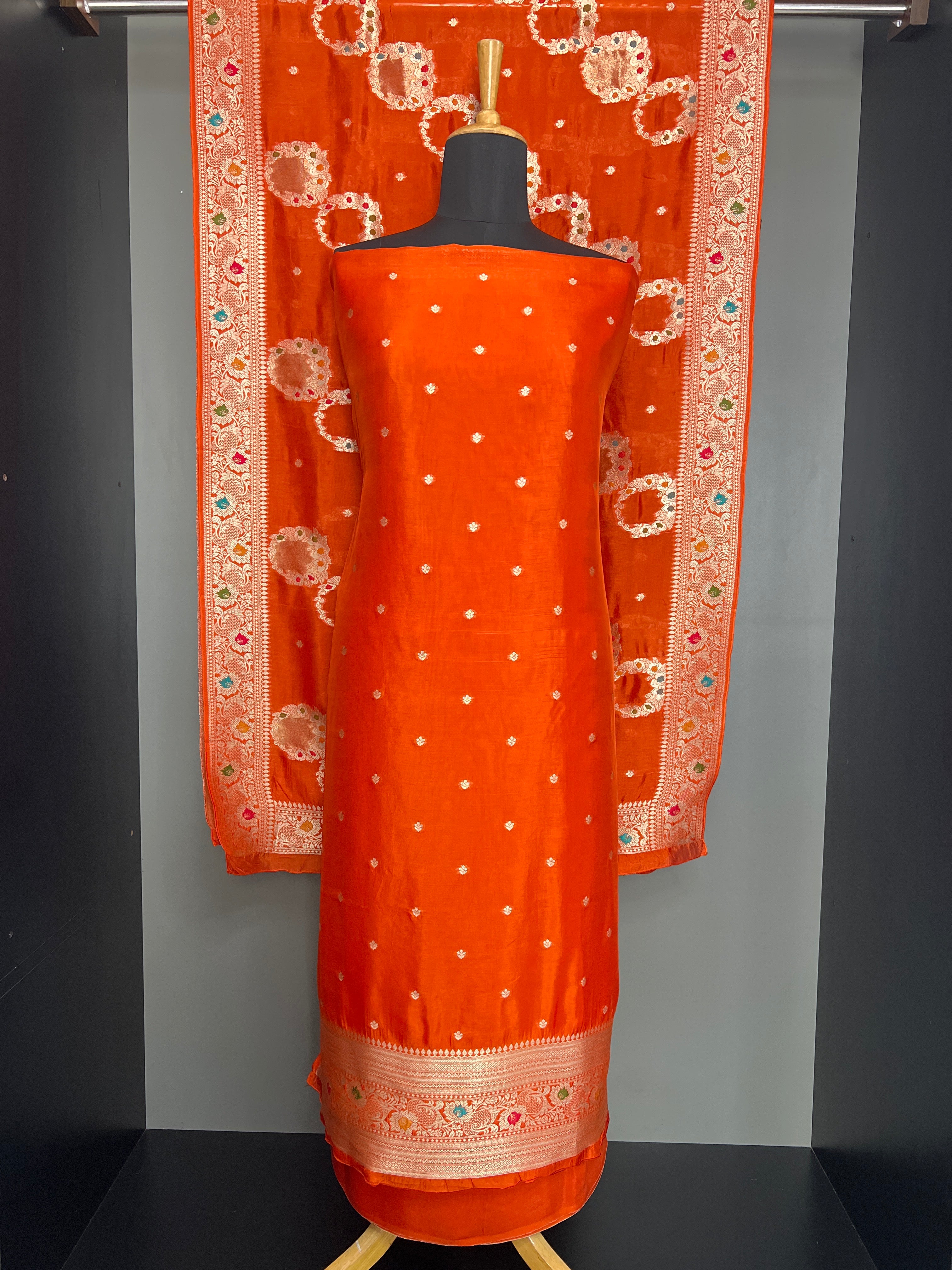 Meenakari Pattern Semi Tussar Salwar Set  | YNG1418