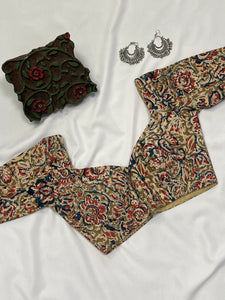 Kalamkari Printed Cotton Blouse | FS121