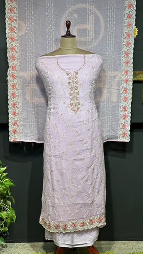 Stones & Cut Beads Detailed Georgette Salwar Set | GE152