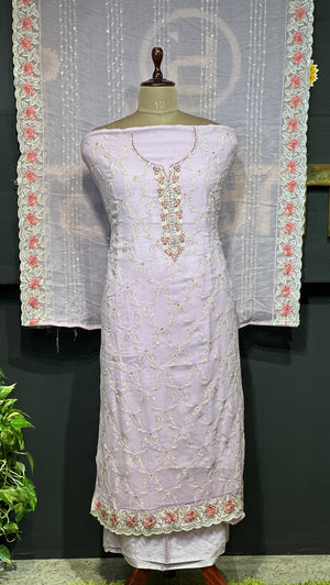 Stones & Cut Beads Detailed Georgette Salwar Set | GE152