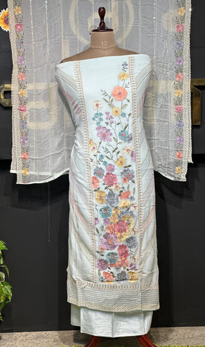 Floral Embroidery With Stone Detailed Georgette Salwar Set | GE154