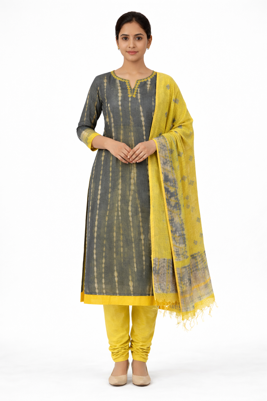 Block Printed Kota Salwar Set | VFC600