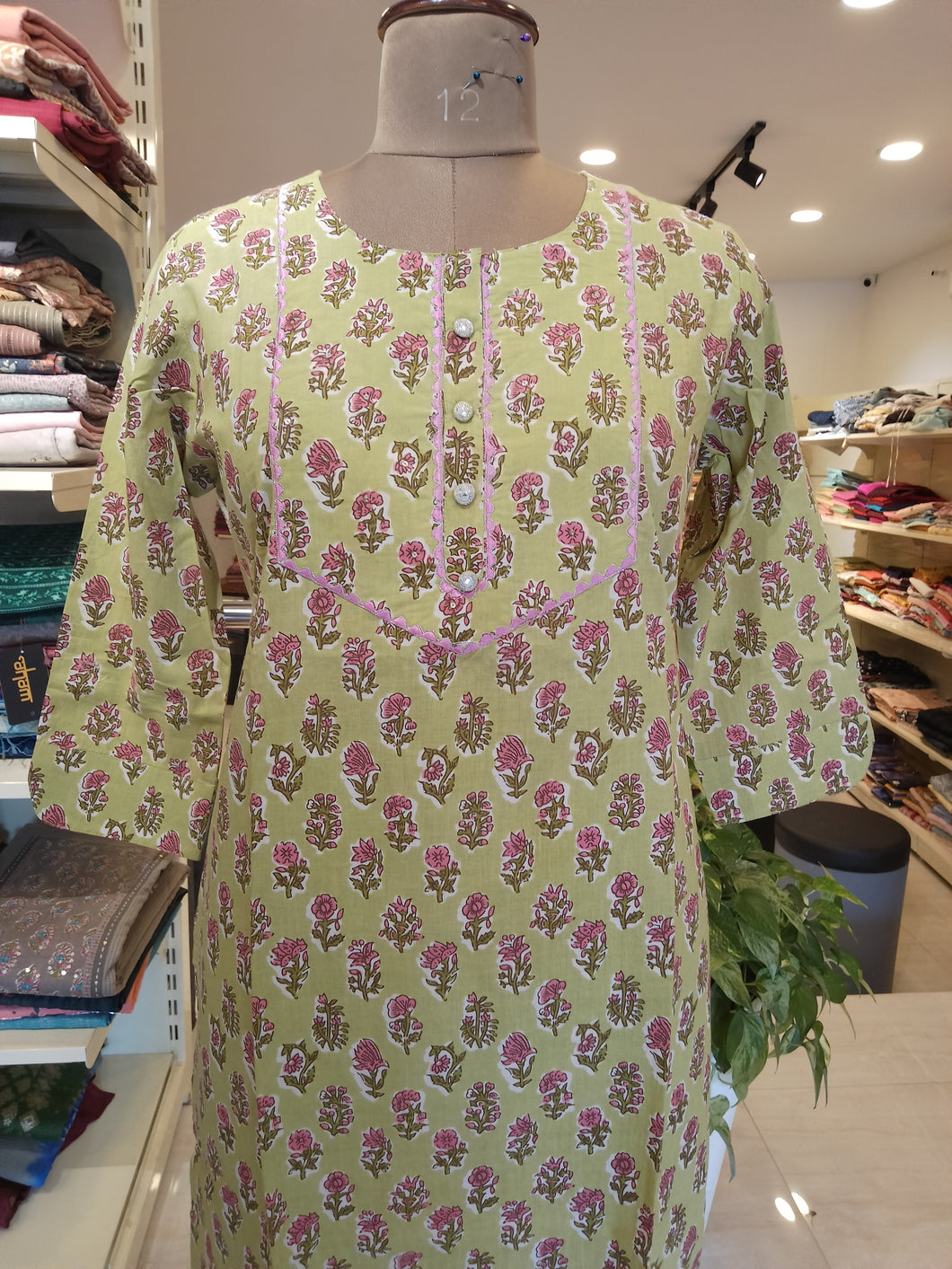 Screen Printed Cotton Kurta | HKV121