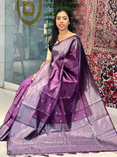 Traditional Silver Zari Buta Weaved Semi Silk Saree | HT162