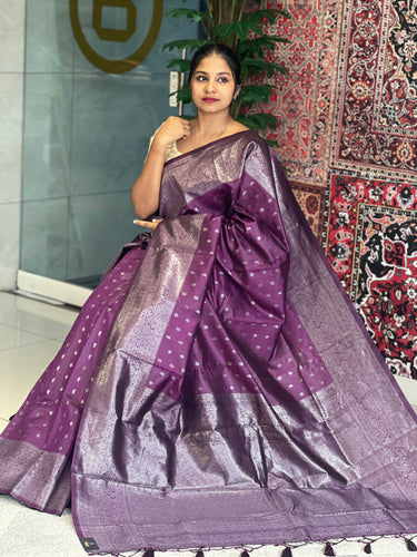 Traditional Buta Weaving Patterned Semi Silk Saree | HT163