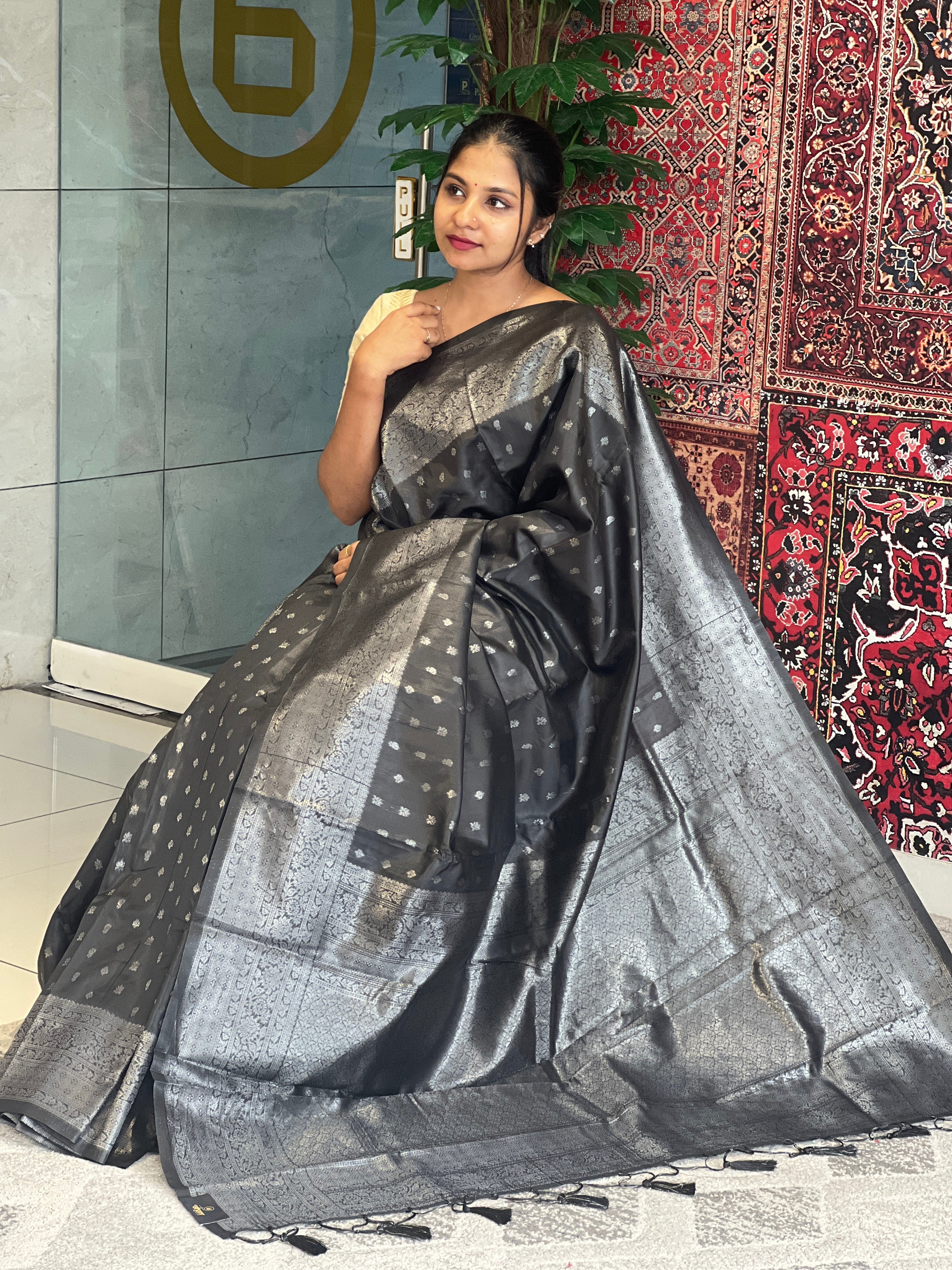 Buta 164 Traditional Buta Weaving Patterned Semi Silk Saree | HT164 – Aham ...