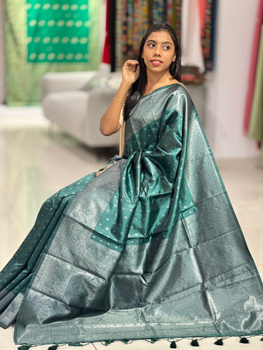 Traditional Buta Weaving Patterned Semi Silk Saree | HT166