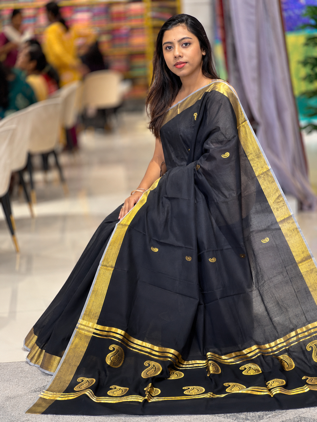 Handwoven Kerala Cotton Saree | PH195