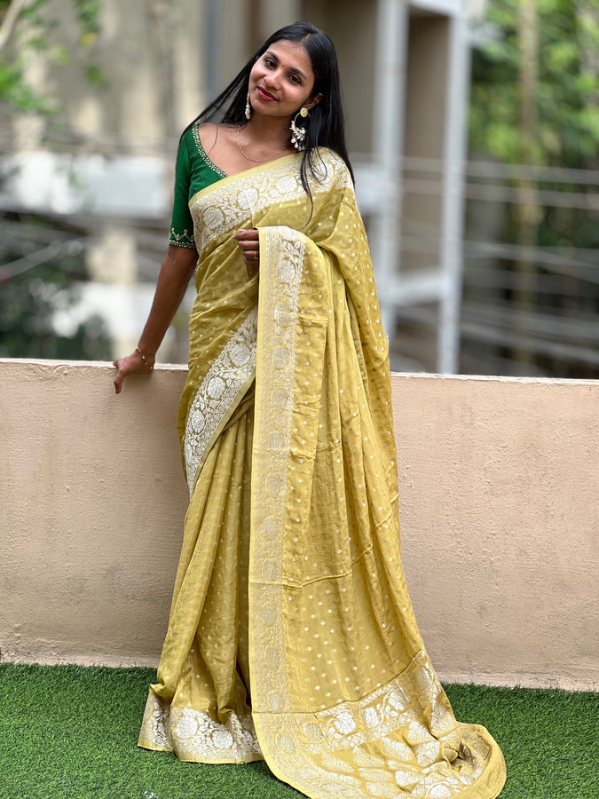 Banarasi Weaving Georgette Saree | YNG346