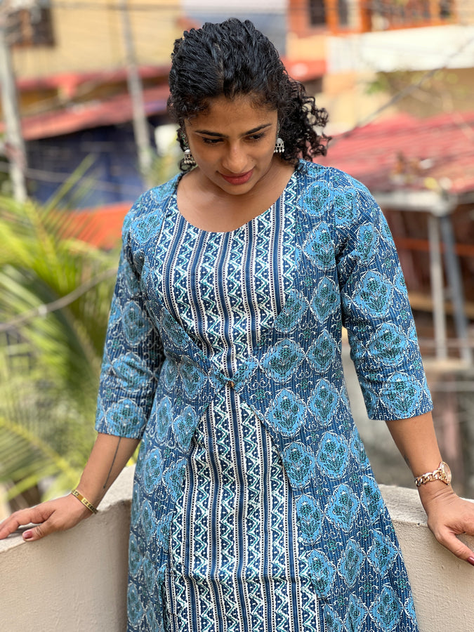 Screen Printed Cotton Kurta | SV252