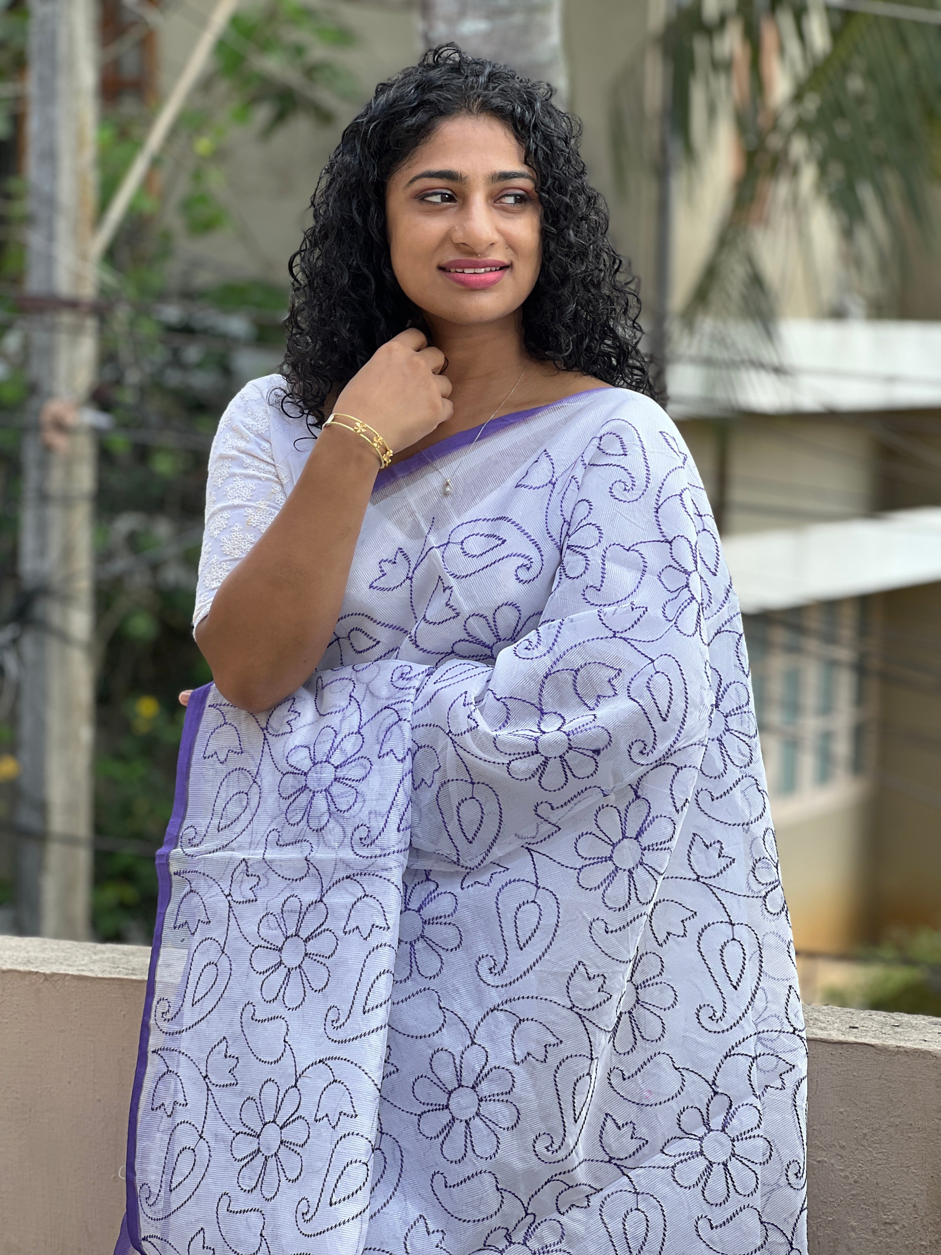 Computerized Machine Embroidery Supernet Kota Saree | RR199