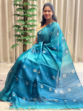 Digital Print With Metal Pital Detailed Tussar Saree | ACT1615