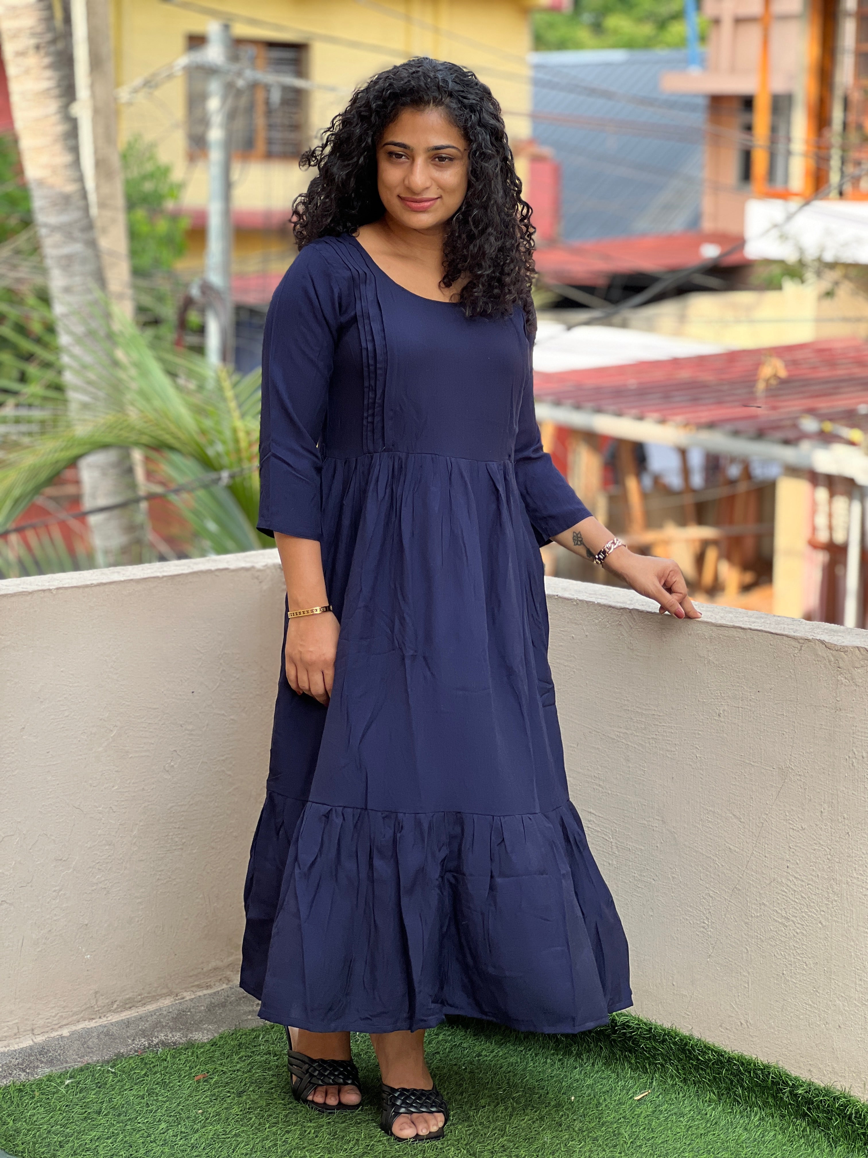 Two Side Zipper Rayon Feeding Kurta | SV253