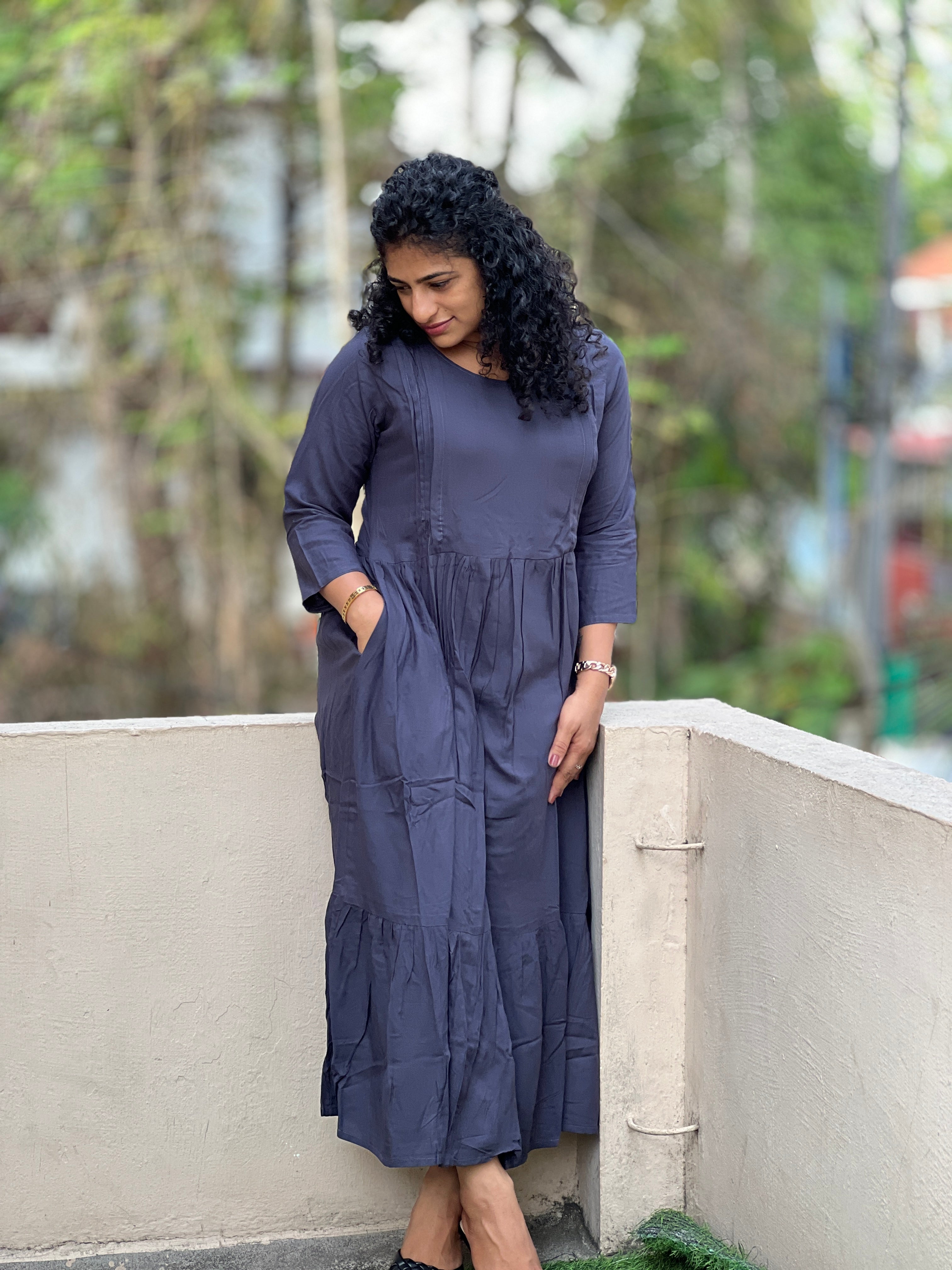Two Side Zipper Rayon Feeding Kurta | SV253