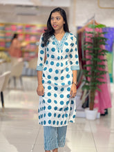 Polka Dot Pattern Printed Cotton Kurta Top & Bottom | DVC114