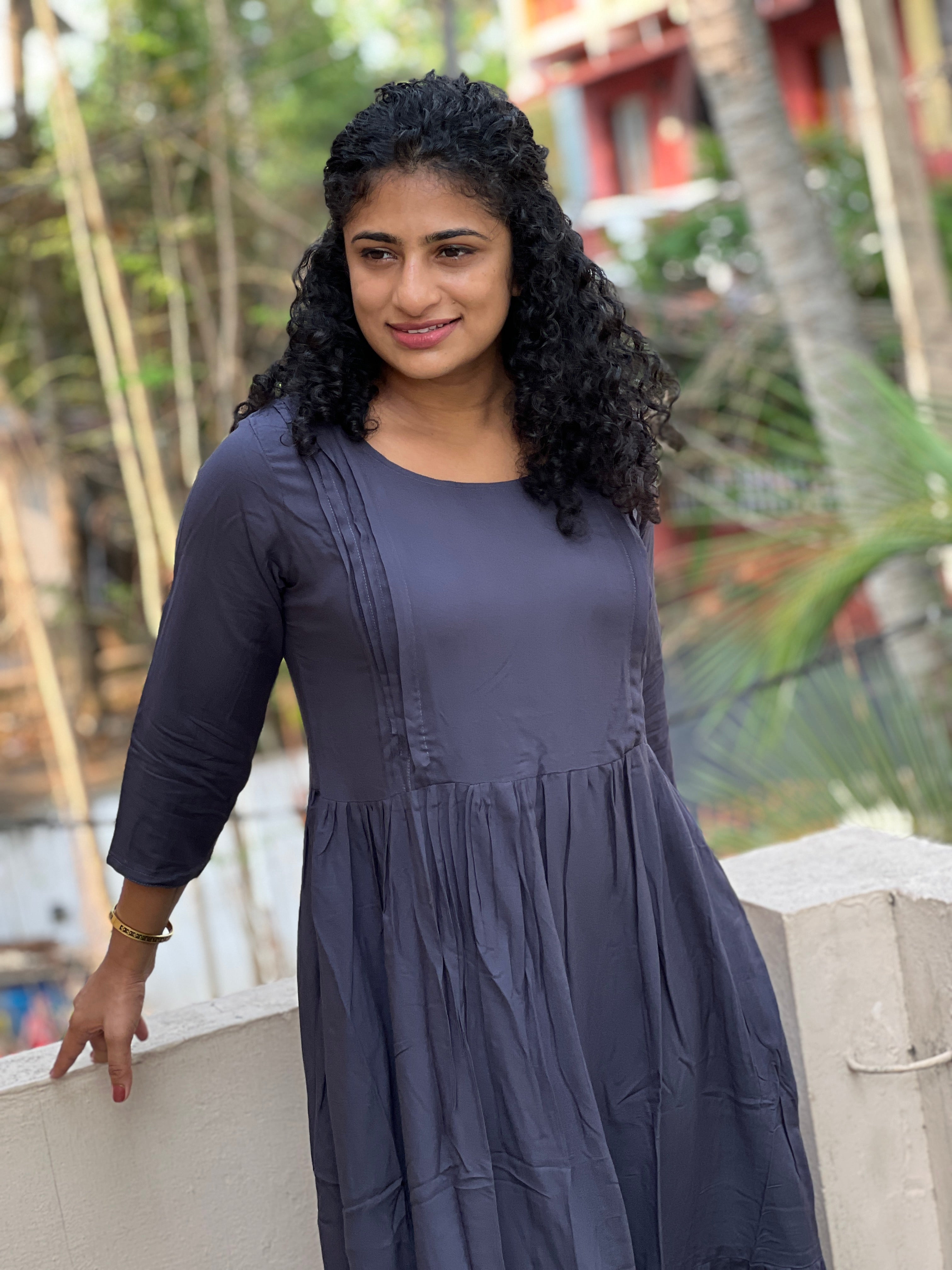Two Side Zipper Rayon Feeding Kurta | SV253