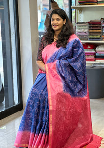 Dip Dyed Bhagalpuri Linen Saree | US188