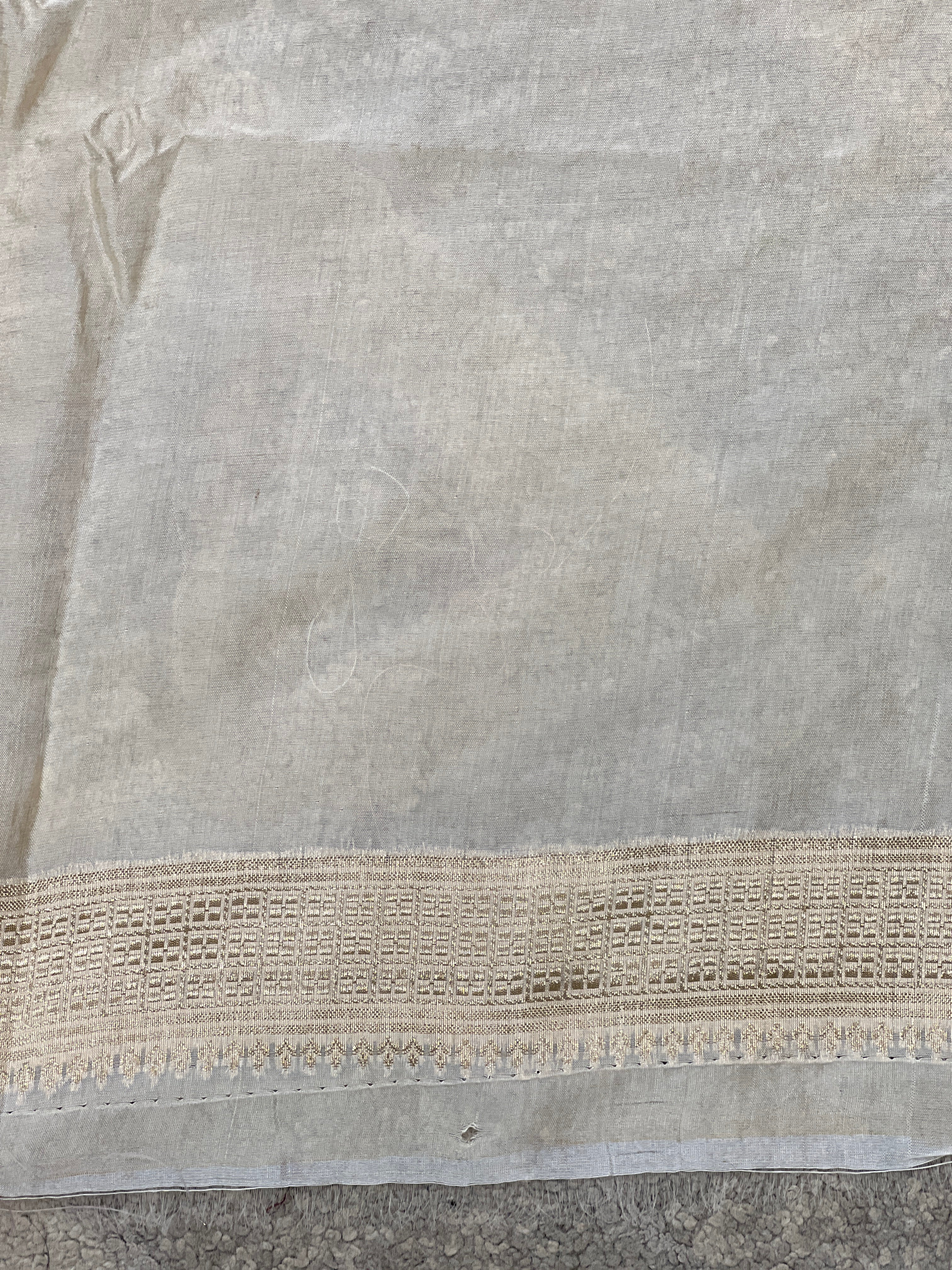 Stripe Pattern Organza Saree | MB139