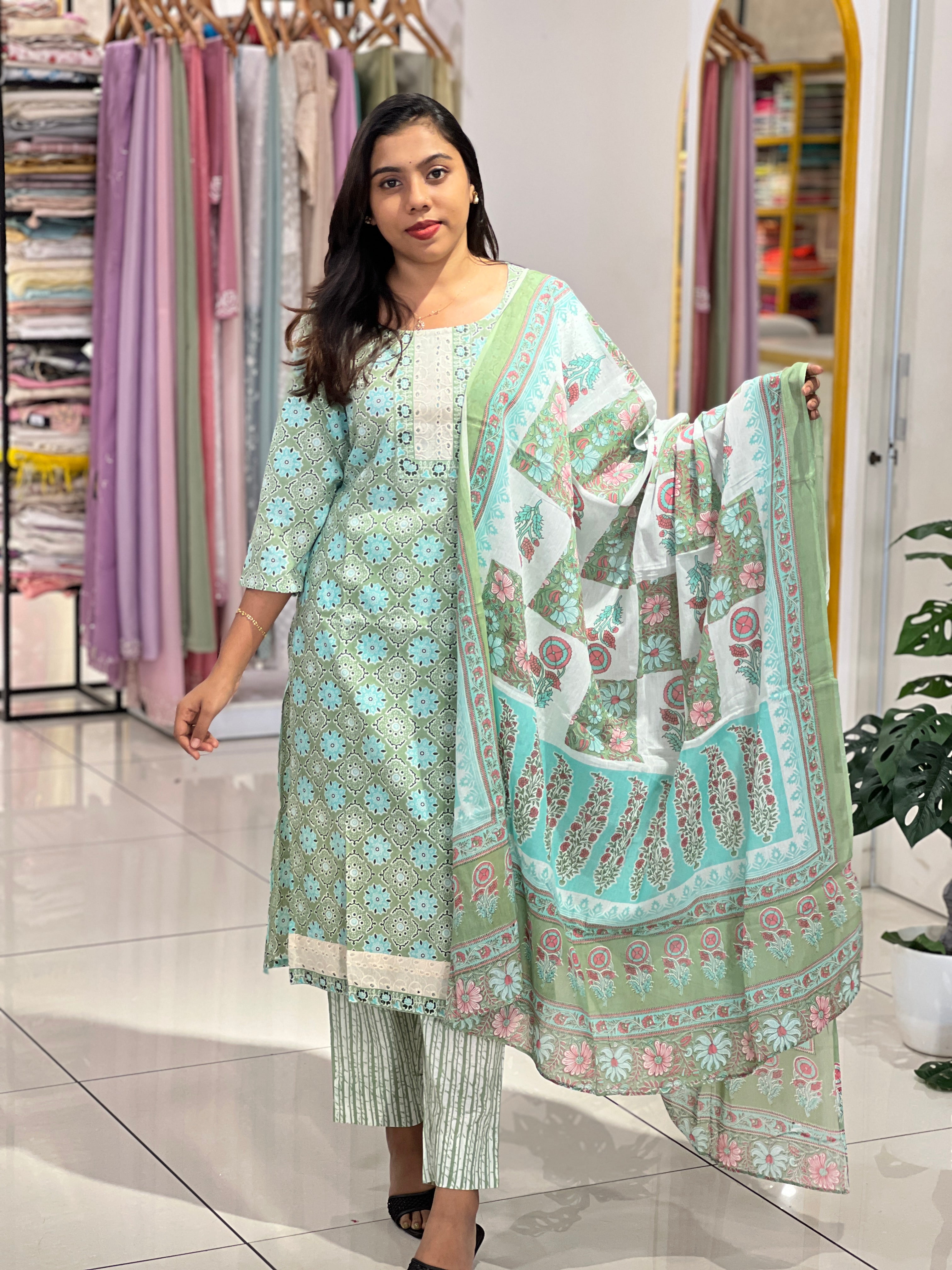 Printed Cotton Kurta Set | IHP162