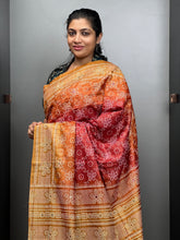 Check Weave Pattern Tussar Saree | NF117
