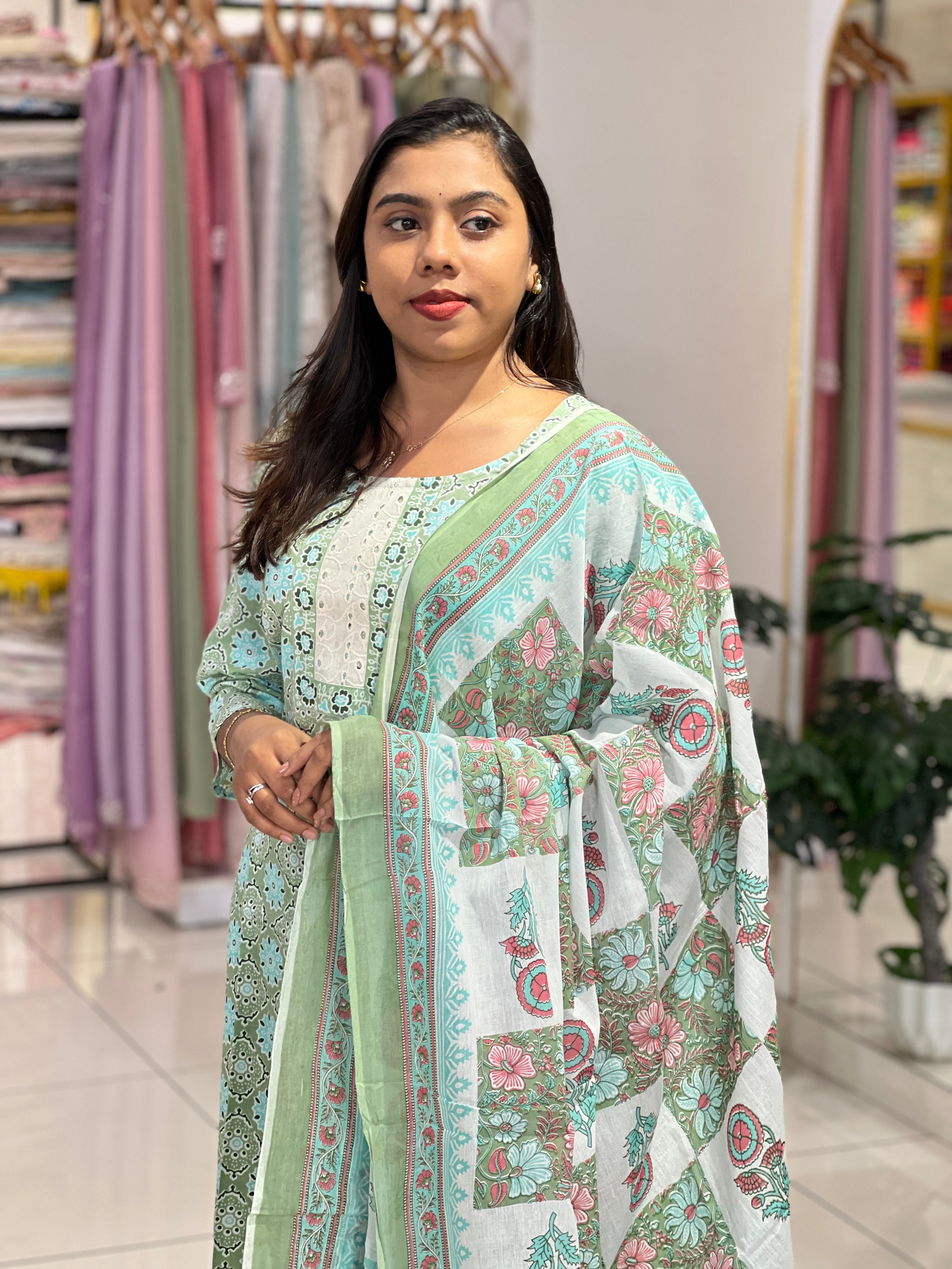 Printed Cotton Kurta Set | IHP162